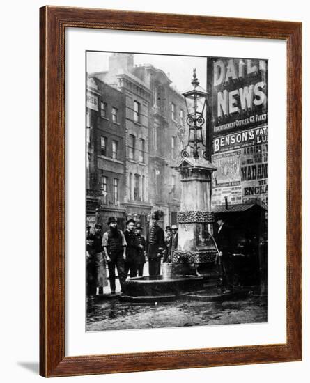 Old Aldgate Pump, London, 1880-null-Framed Photographic Print