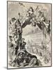 Old Allegoric Illustration Of Mardi Gras (Fat Tuesday) During Carnival Celebrations In Paris-marzolino-Mounted Art Print