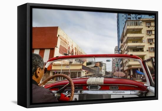 Old American Vintage Car, Havana, Cuba, West Indies, Caribbean, Central America-Yadid Levy-Framed Premier Image Canvas