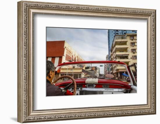 Old American Vintage Car, Havana, Cuba, West Indies, Caribbean, Central America-Yadid Levy-Framed Photographic Print