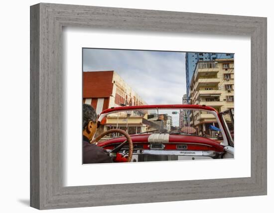 Old American Vintage Car, Havana, Cuba, West Indies, Caribbean, Central America-Yadid Levy-Framed Photographic Print