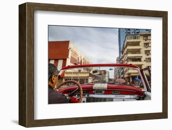 Old American Vintage Car, Havana, Cuba, West Indies, Caribbean, Central America-Yadid Levy-Framed Photographic Print