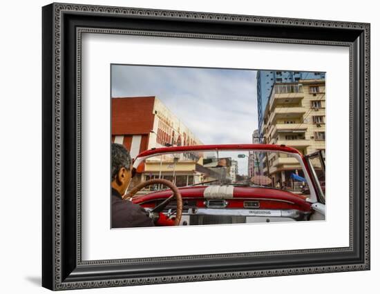 Old American Vintage Car, Havana, Cuba, West Indies, Caribbean, Central America-Yadid Levy-Framed Photographic Print