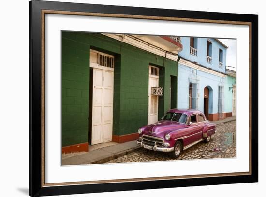 Old American Vintage Car, Trinidad, Sancti Spiritus Province, Cuba, West Indies-Yadid Levy-Framed Photographic Print