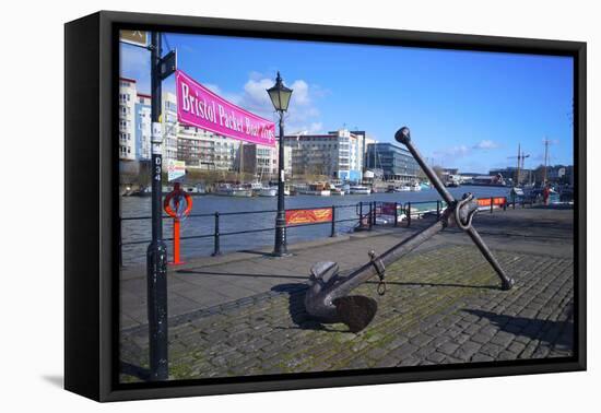 Old Anchor on Bristol Harbour, Bristol, England, United Kingdom, Europe-Rob Cousins-Framed Premier Image Canvas