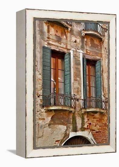 Old and Colorful Doorways and Windows in Venice, Italy-Darrell Gulin-Framed Premier Image Canvas