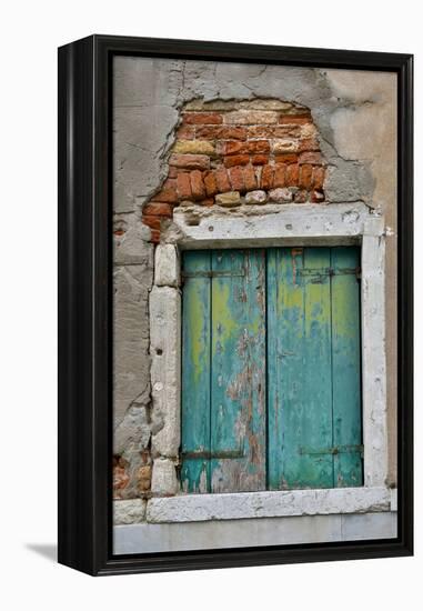 Old and Colorful Doorways and Windows in Venice, Italy-Darrell Gulin-Framed Premier Image Canvas