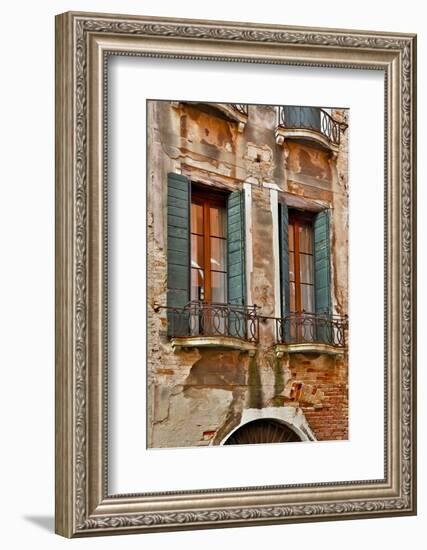 Old and Colorful Doorways and Windows in Venice, Italy-Darrell Gulin-Framed Photographic Print