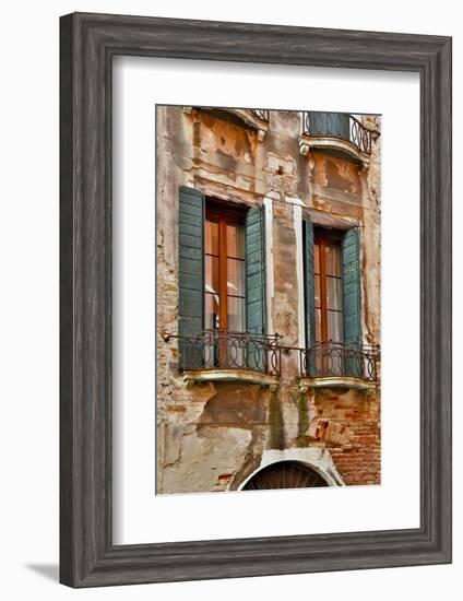 Old and Colorful Doorways and Windows in Venice, Italy-Darrell Gulin-Framed Photographic Print