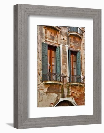 Old and Colorful Doorways and Windows in Venice, Italy-Darrell Gulin-Framed Photographic Print