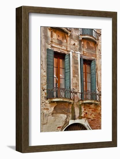 Old and Colorful Doorways and Windows in Venice, Italy-Darrell Gulin-Framed Photographic Print