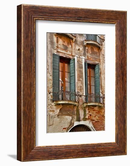 Old and Colorful Doorways and Windows in Venice, Italy-Darrell Gulin-Framed Photographic Print