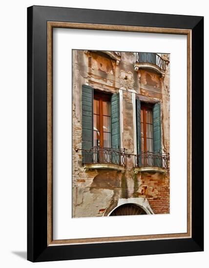 Old and Colorful Doorways and Windows in Venice, Italy-Darrell Gulin-Framed Photographic Print