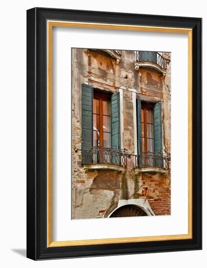 Old and Colorful Doorways and Windows in Venice, Italy-Darrell Gulin-Framed Photographic Print