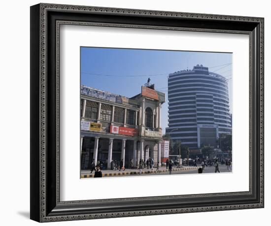 Old and New Architecture, Connaught Place, New Delhi, Delhi, India-John Henry Claude Wilson-Framed Photographic Print