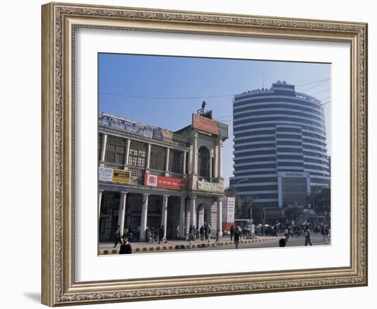 Old and New Architecture, Connaught Place, New Delhi, Delhi, India-John Henry Claude Wilson-Framed Photographic Print