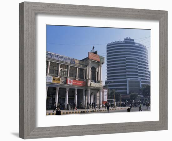 Old and New Architecture, Connaught Place, New Delhi, Delhi, India-John Henry Claude Wilson-Framed Photographic Print