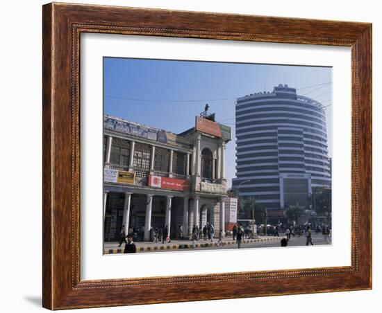 Old and New Architecture, Connaught Place, New Delhi, Delhi, India-John Henry Claude Wilson-Framed Photographic Print