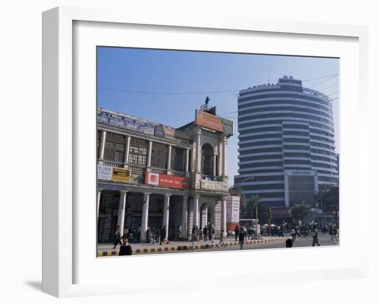 Old and New Architecture, Connaught Place, New Delhi, Delhi, India-John Henry Claude Wilson-Framed Photographic Print