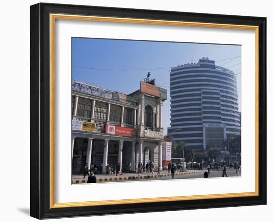 Old and New Architecture, Connaught Place, New Delhi, Delhi, India-John Henry Claude Wilson-Framed Photographic Print