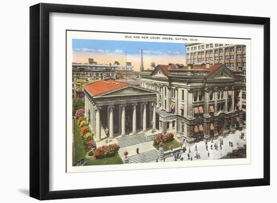 Old and New Courthouse, Dayton, Ohio-null-Framed Art Print
