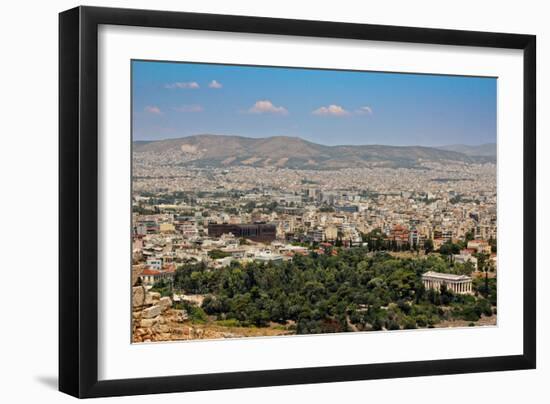 Old and New view of Athens Greece-null-Framed Photo