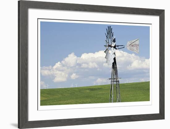 Old And New Windmills-Donald Paulson-Framed Giclee Print