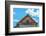 Old Attic on the Background of Blue Sky with Clouds-gutaper-Framed Photographic Print