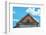 Old Attic on the Background of Blue Sky with Clouds-gutaper-Framed Photographic Print