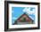 Old Attic on the Background of Blue Sky with Clouds-gutaper-Framed Photographic Print