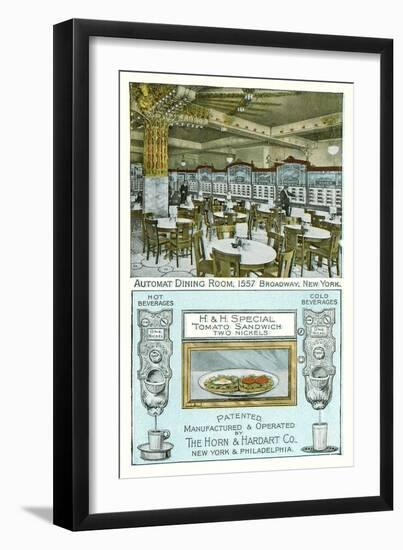 Old Automat Advertisement, Horn and Hardart-null-Framed Art Print