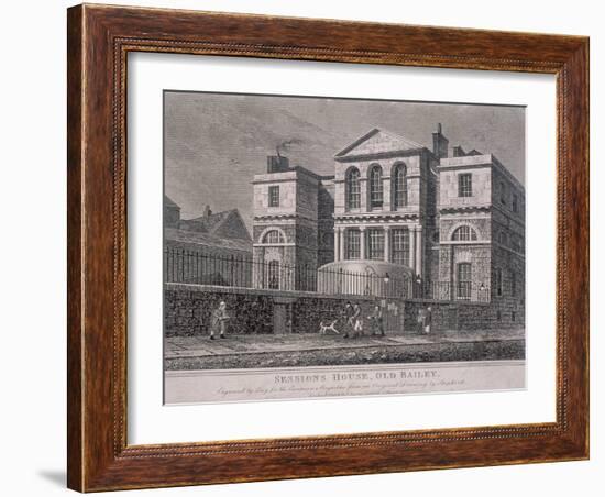 Old Bailey, Sessions House, London, 1812-S Lacey-Framed Giclee Print