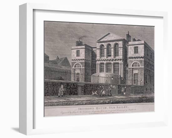 Old Bailey, Sessions House, London, 1812-S Lacey-Framed Giclee Print