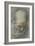 Old Bald Head and Bearded, Nearly Face, Looking Down-Federico Barocci-Framed Giclee Print