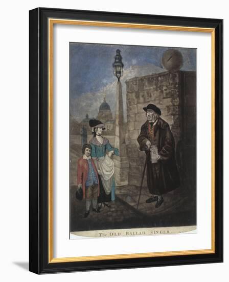 Old Ballad Singer Standing on a Street Corner, C1780-JR Smith-Framed Giclee Print