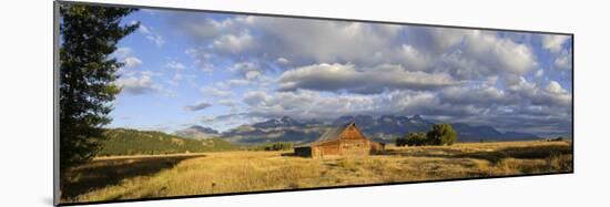 Old Barn and Teton Mountain Range, Jackson Hole, Wyoming, USA-Michele Falzone-Mounted Photographic Print