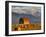 Old Barn Framed By Hay Bales, Mission Mountain Range, Montana, USA-Chuck Haney-Framed Photographic Print