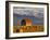 Old Barn Framed By Hay Bales, Mission Mountain Range, Montana, USA-Chuck Haney-Framed Photographic Print