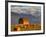 Old Barn Framed By Hay Bales, Mission Mountain Range, Montana, USA-Chuck Haney-Framed Photographic Print