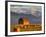 Old Barn Framed By Hay Bales, Mission Mountain Range, Montana, USA-Chuck Haney-Framed Photographic Print