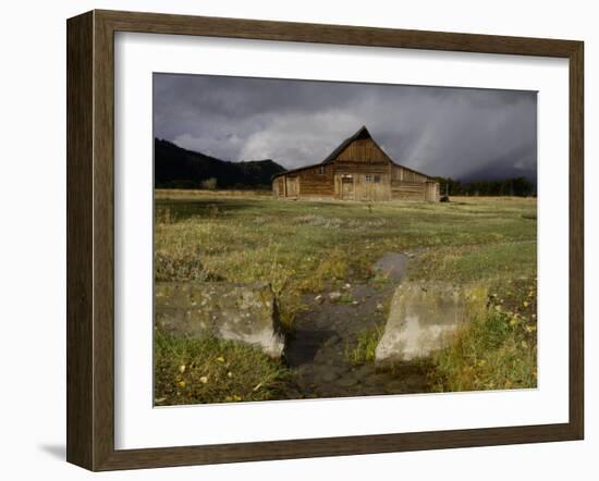 Old Barn in Antelope Flats, Grand Teton National Park, Wyoming, USA-Rolf Nussbaumer-Framed Photographic Print