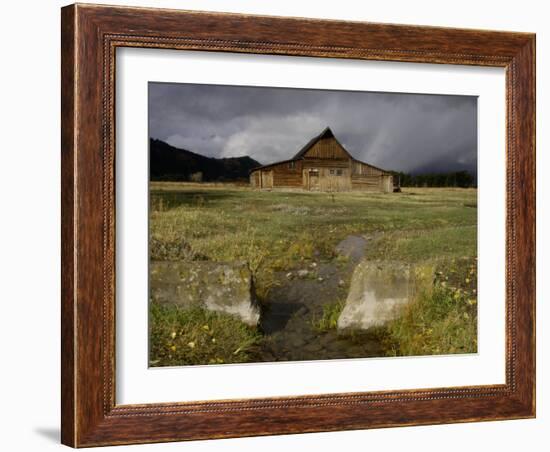 Old Barn in Antelope Flats, Grand Teton National Park, Wyoming, USA-Rolf Nussbaumer-Framed Photographic Print