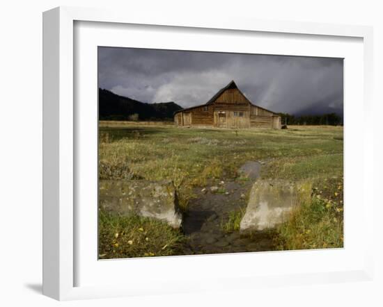 Old Barn in Antelope Flats, Grand Teton National Park, Wyoming, USA-Rolf Nussbaumer-Framed Photographic Print