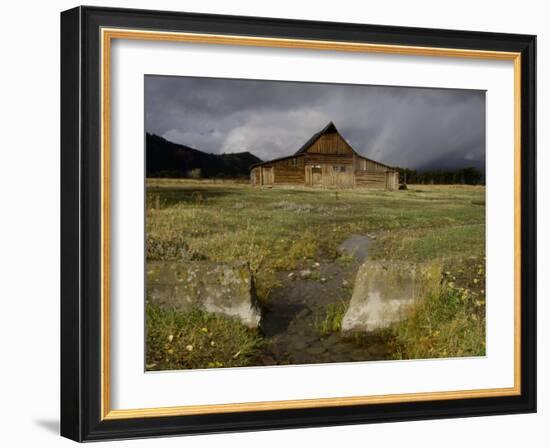 Old Barn in Antelope Flats, Grand Teton National Park, Wyoming, USA-Rolf Nussbaumer-Framed Photographic Print