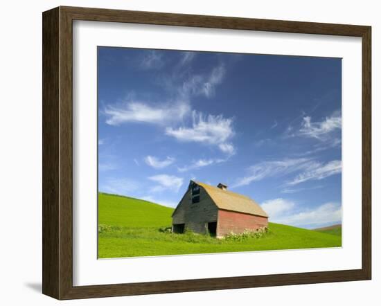 Old Barn in Wheat Field in Eastern Washington-Darrell Gulin-Framed Photographic Print