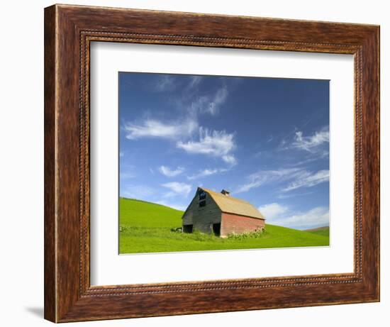 Old Barn in Wheat Field in Eastern Washington-Darrell Gulin-Framed Photographic Print