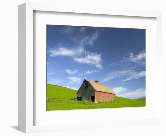 Old Barn in Wheat Field in Eastern Washington-Darrell Gulin-Framed Photographic Print