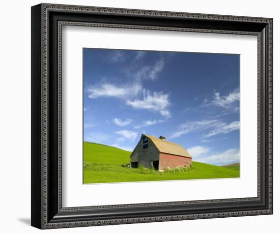 Old Barn in Wheat Field in Eastern Washington-Darrell Gulin-Framed Photographic Print