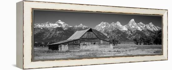 Old Barn on a Landscape, Grand Teton National Park, Wyoming, USA-null-Framed Premier Image Canvas