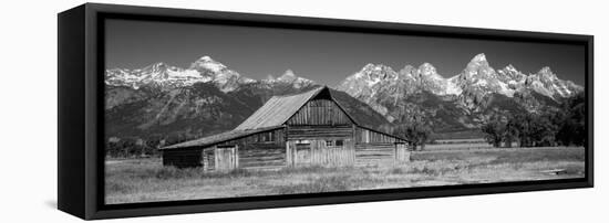 Old Barn on a Landscape, Grand Teton National Park, Wyoming, USA-null-Framed Premier Image Canvas